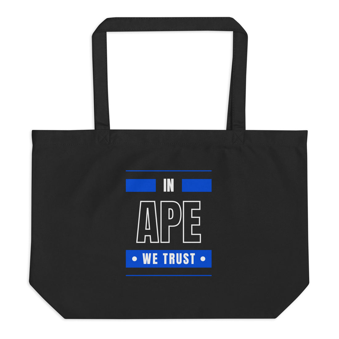 apecoin ape logo tote bag black