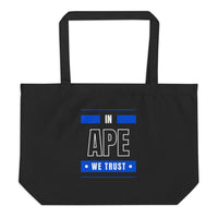 apecoin ape logo tote bag black