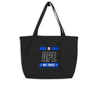 apecoin ape logo tote bag black