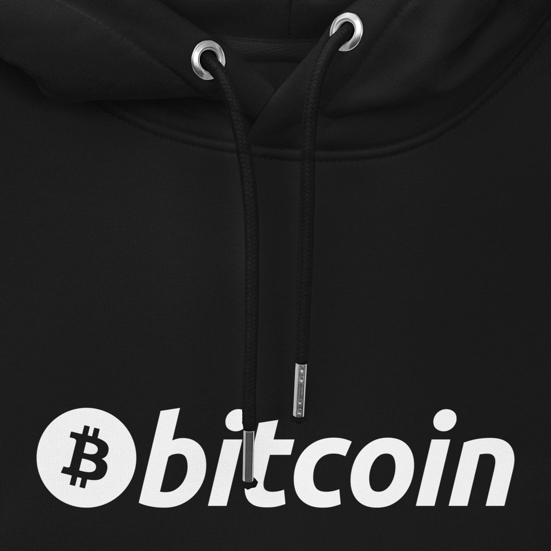 black bitcoin logo hoodie