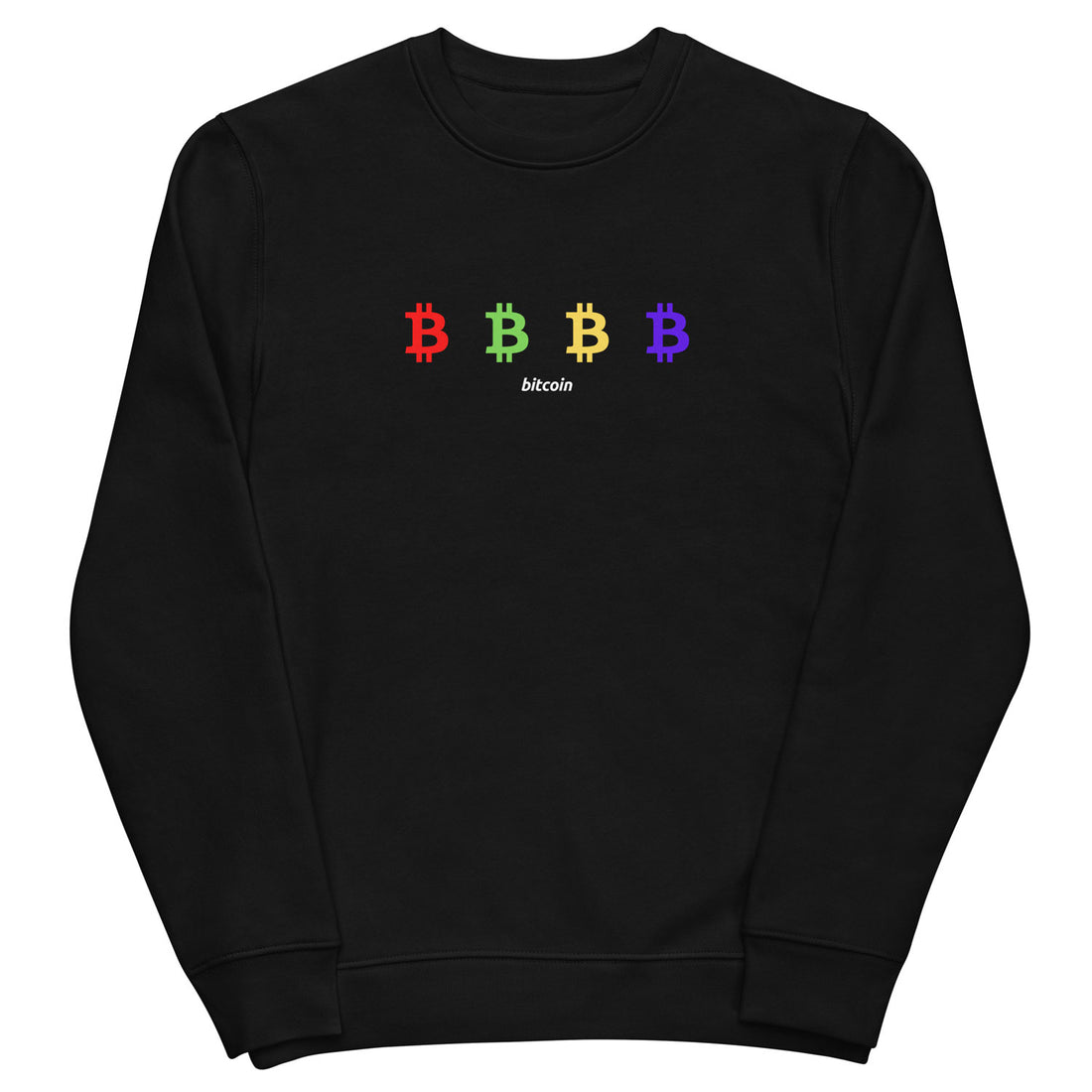 bitcoin btc logo graphic crewneck black