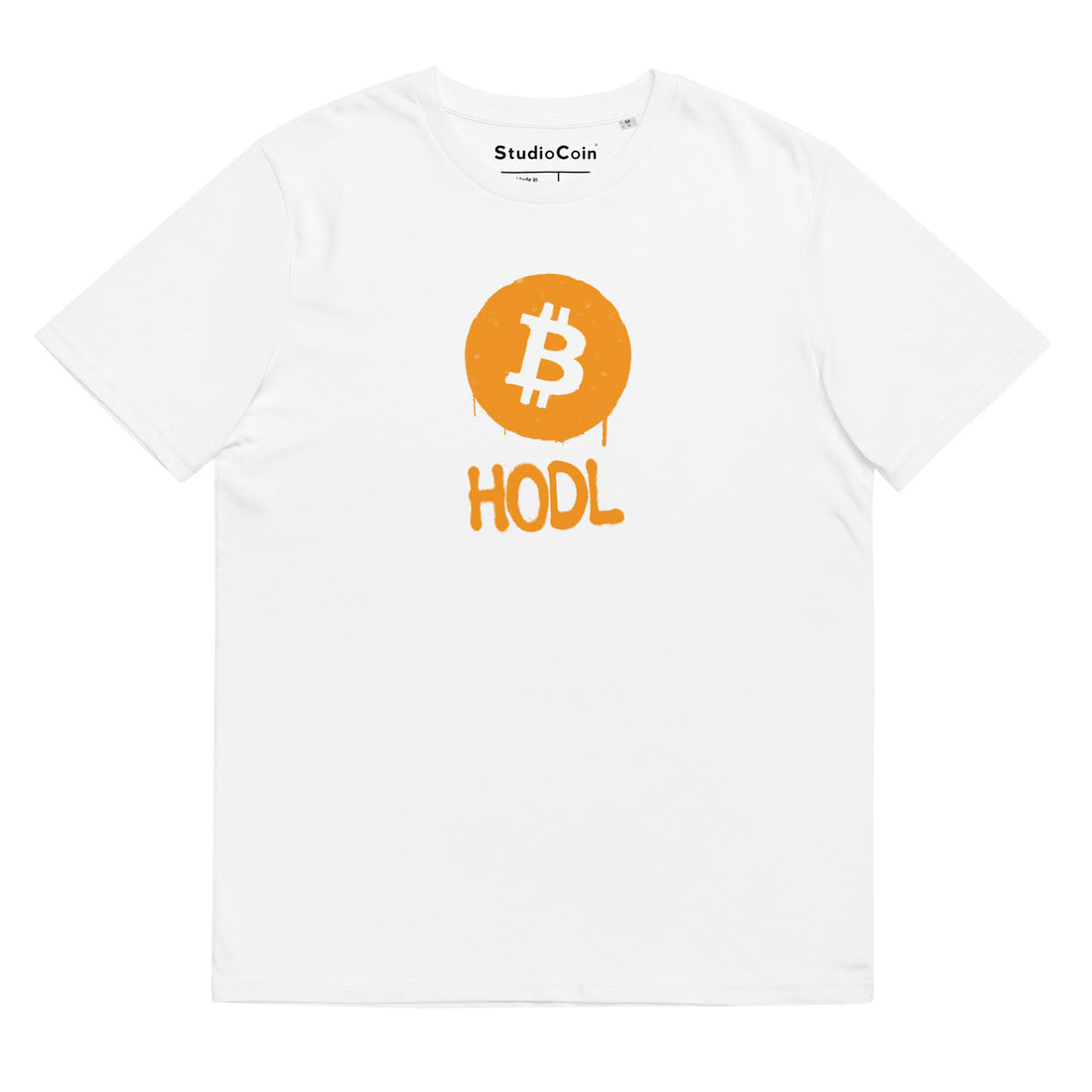 btc bitcoin logo graffiti design tshirt white