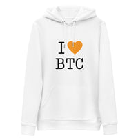 i love bitcoin hoodie white