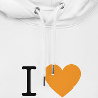 i love btc white hoodie