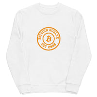 bitcoin university crewneck white