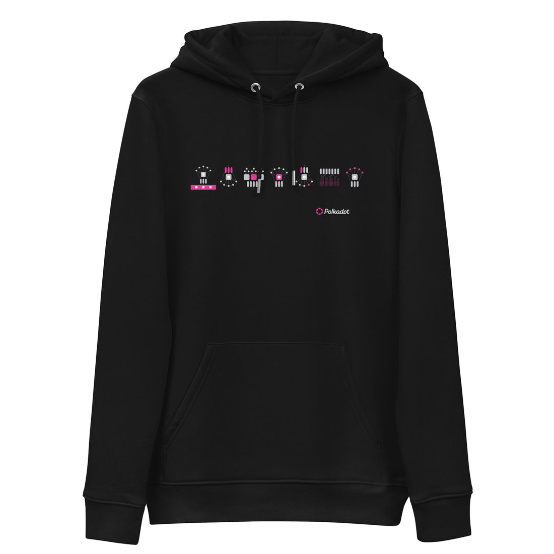 polkadot hoodie black