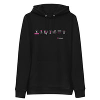 polkadot hoodie black