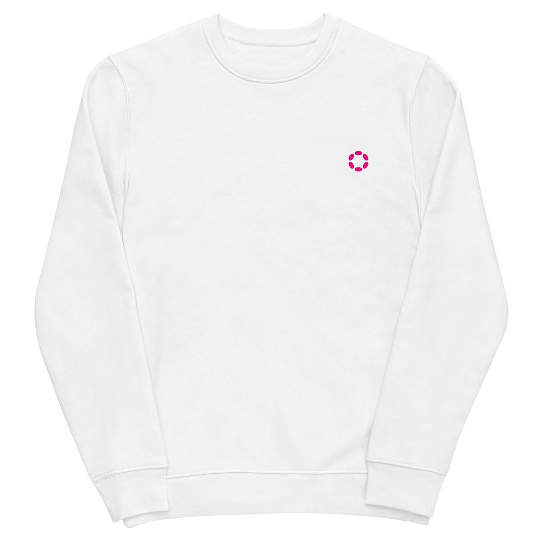 polkadot logo crewneck white