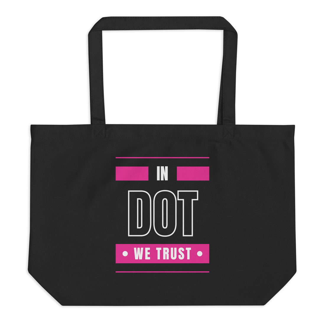polkadot large tote bag black
