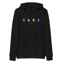 ethereum eth logo hoodie black