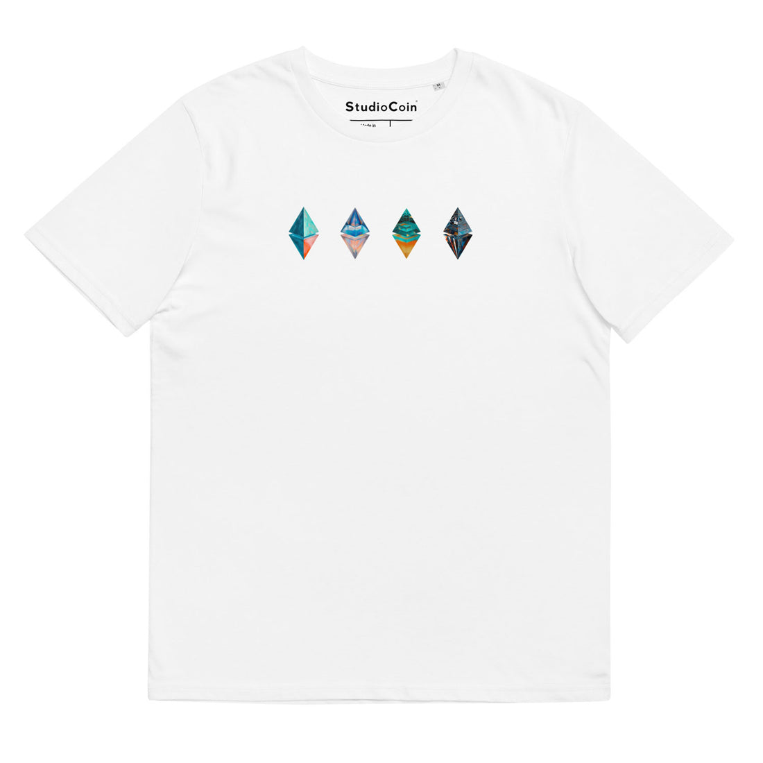 eth ethereum logo tshirt white crypto merch