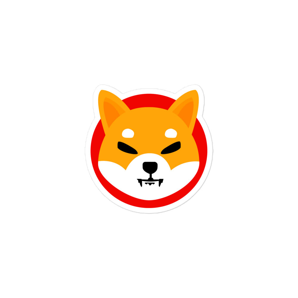 shiba inu logo sticker