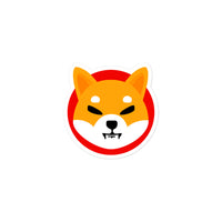 shiba inu logo sticker