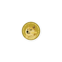 dogecoin logo sticker