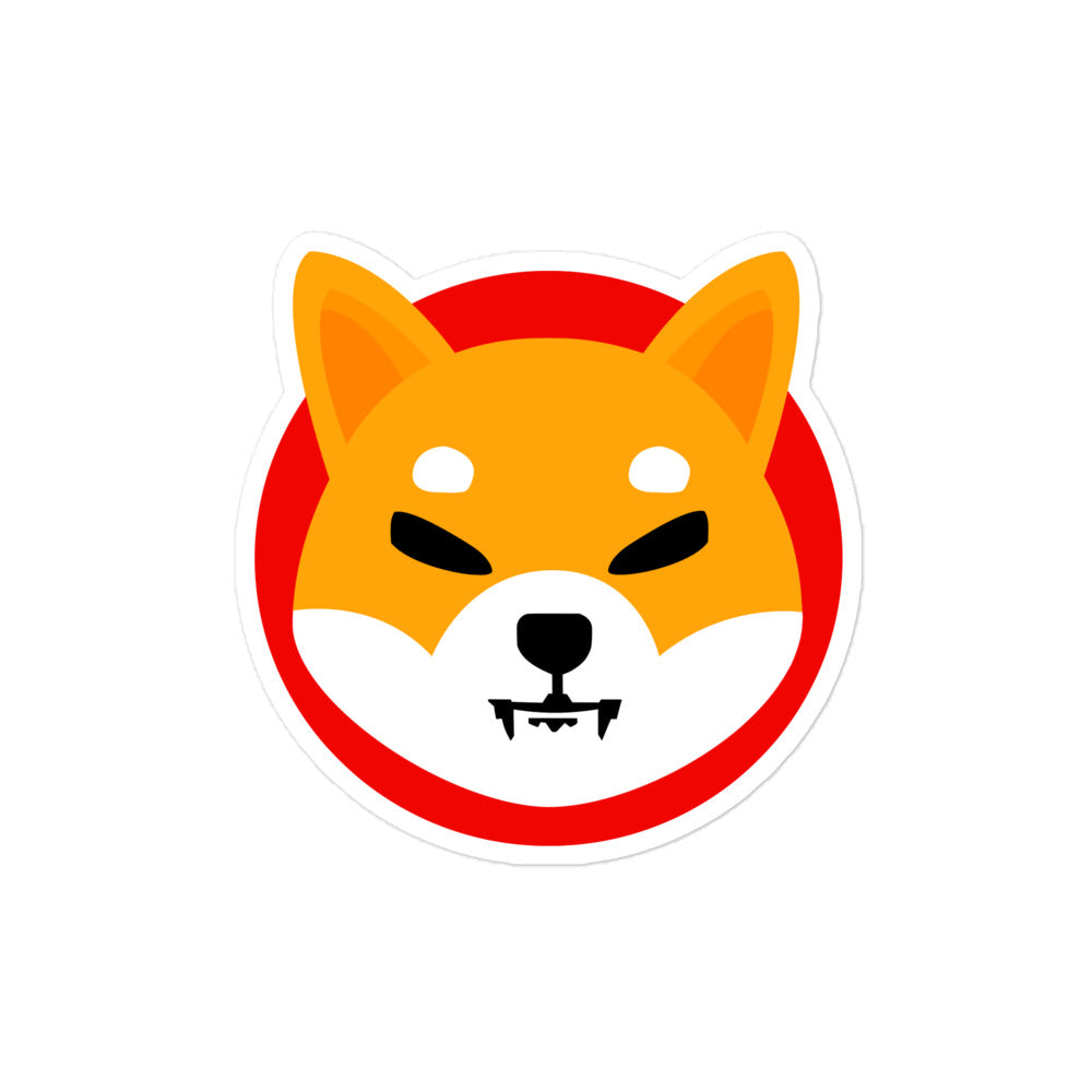 shiba inu token logo sticker