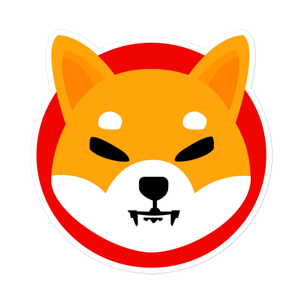 shiba inu logo sticker
