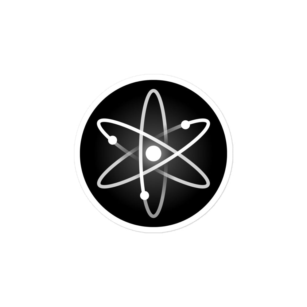 atom logo sticker
