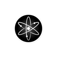 atom logo sticker