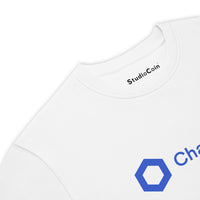 chainlink logo sweatshirt crewneck white