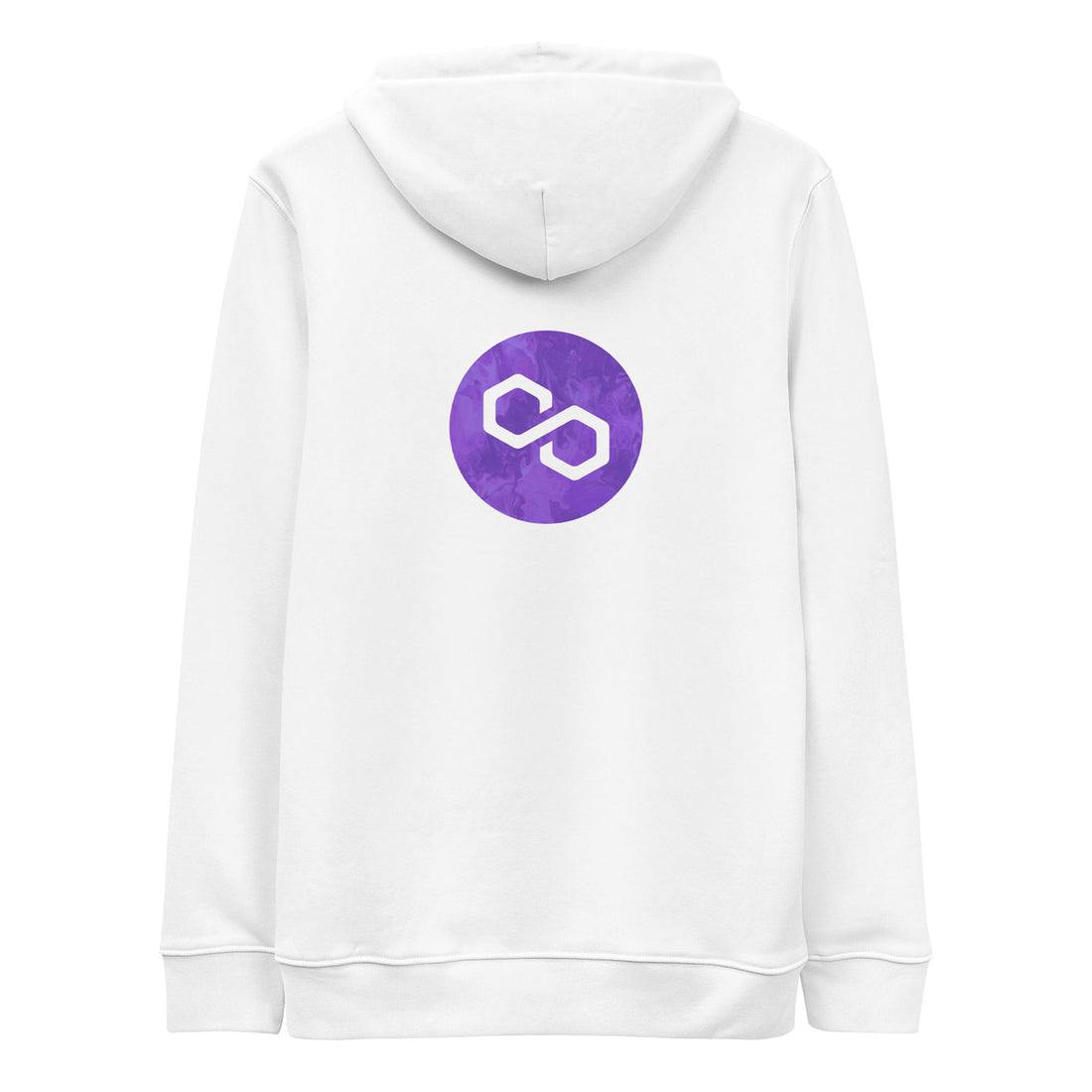 polygon graphic logo hoodie white