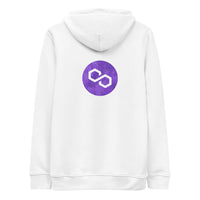 polygon graphic logo hoodie white