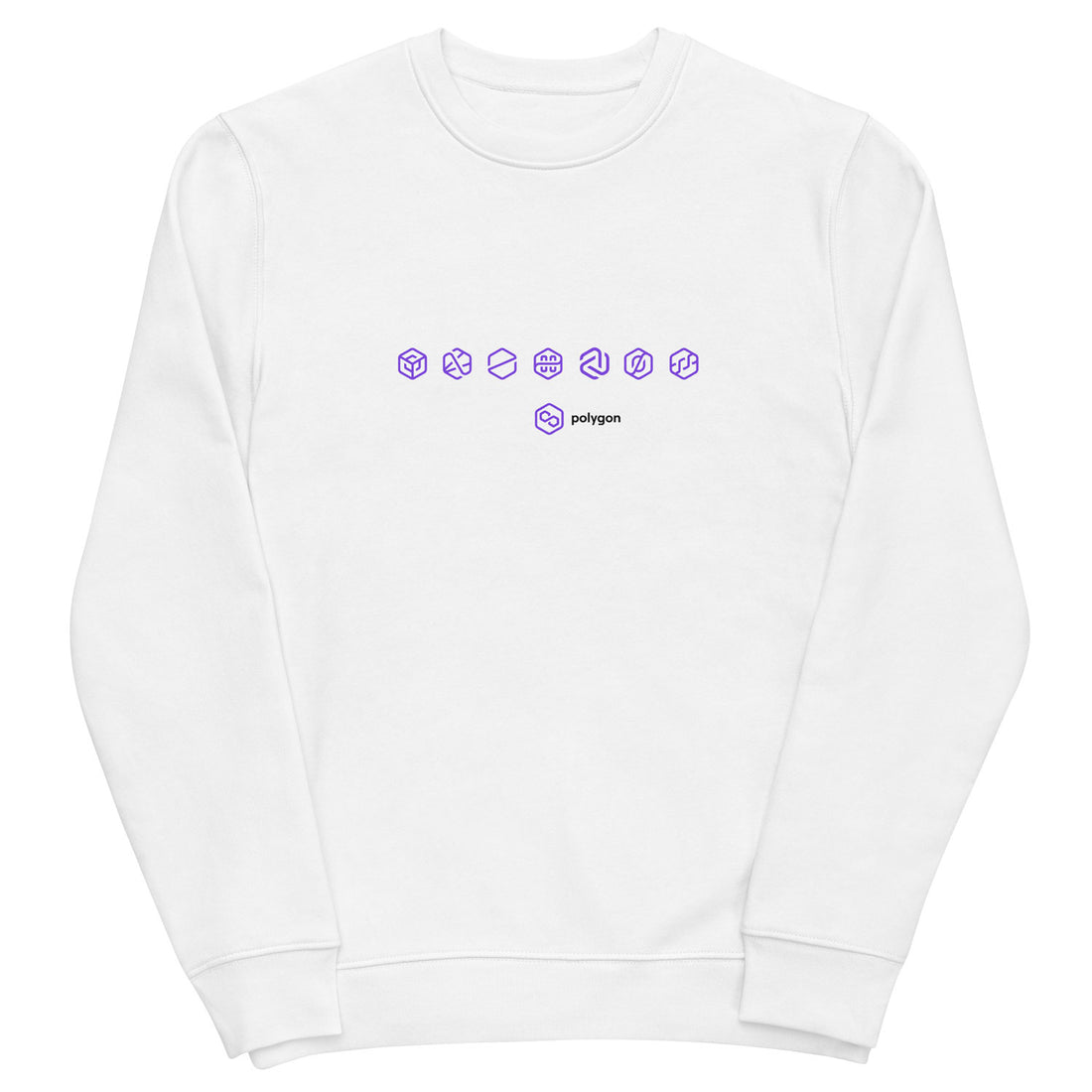polygon matic graphic crewneck white