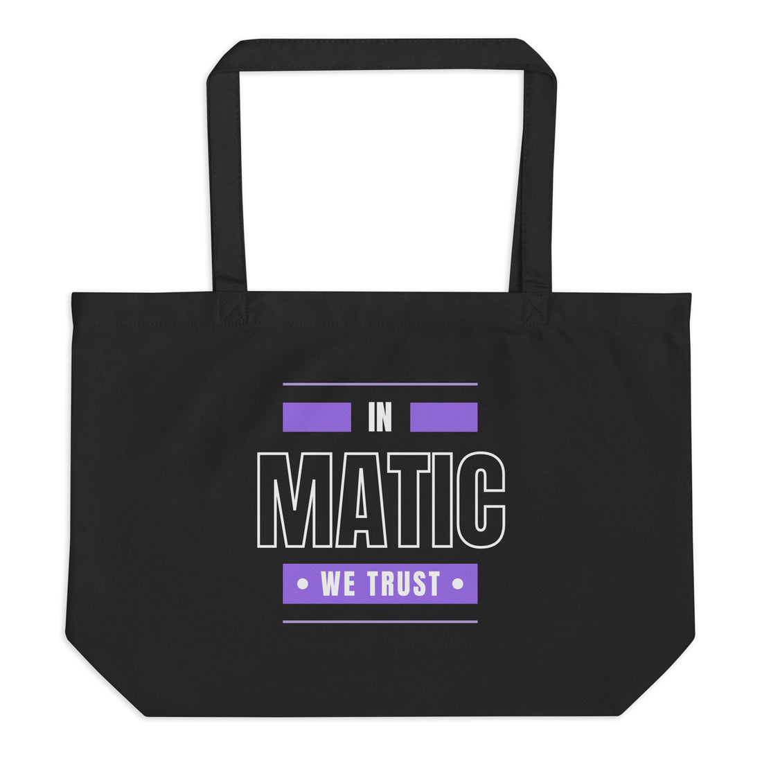 polygon large tote bag black