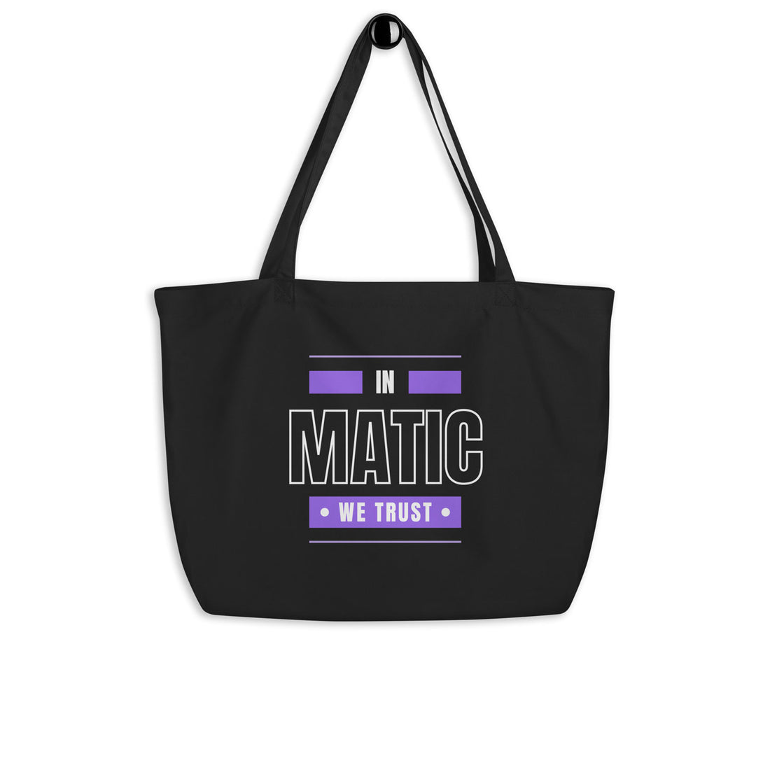 in matic we trust tote bag black
