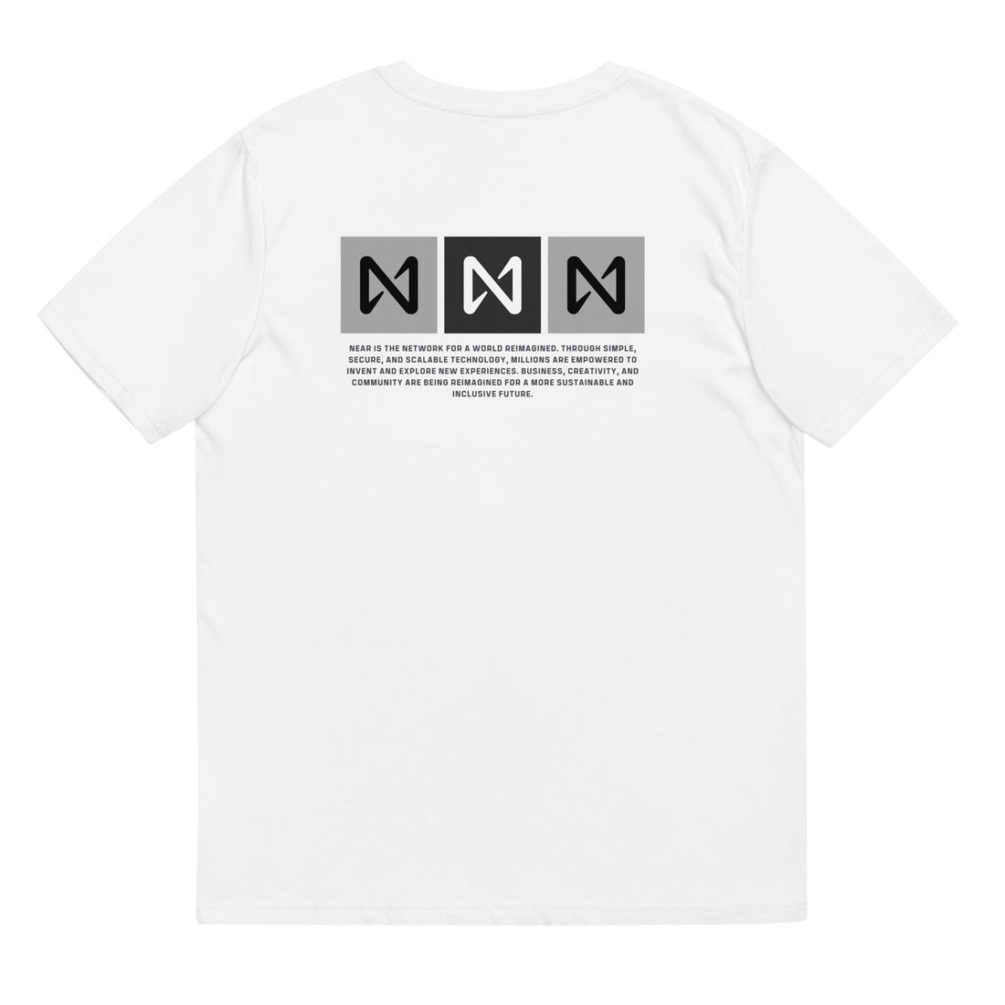 near back logo tshirt white