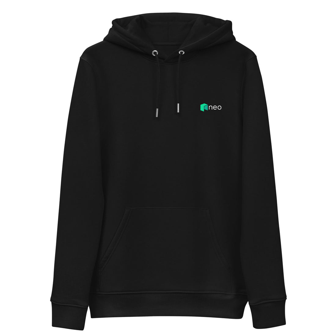 neo logo hoodie black