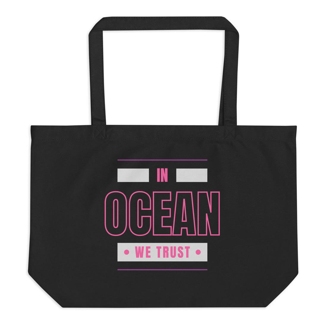 ocean token large tote bag black