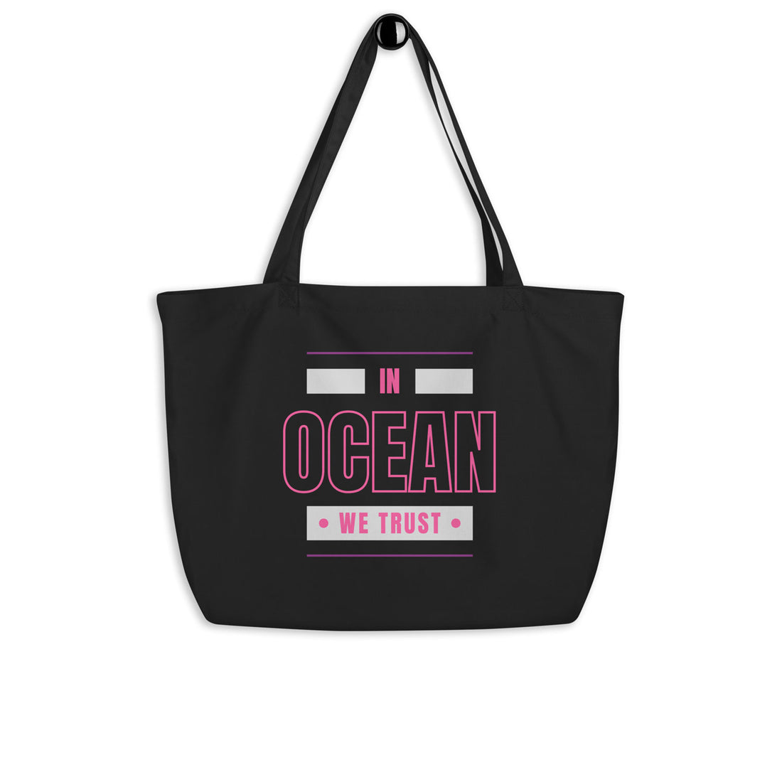 ocean token large tote bag black