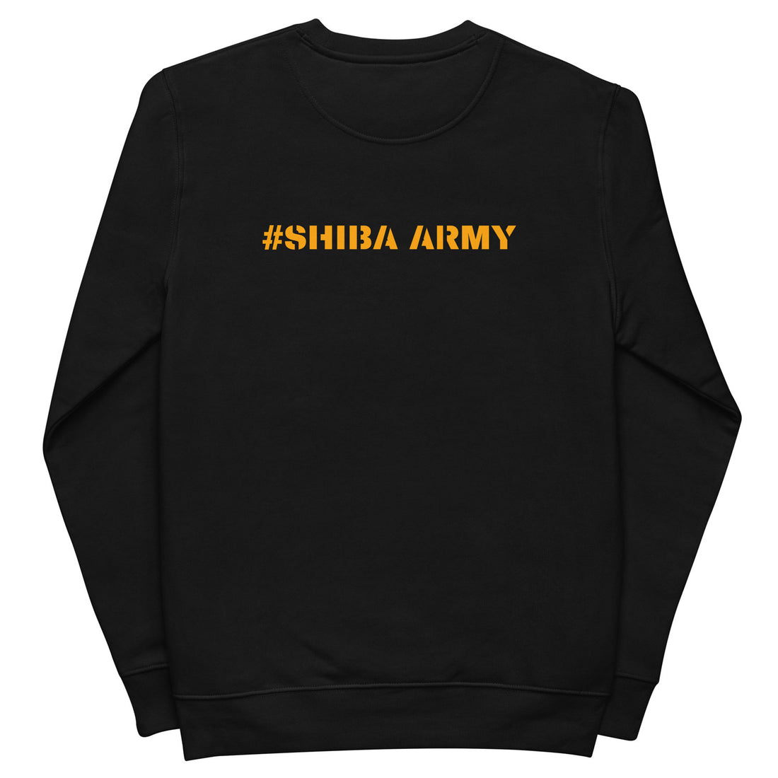 shiba army crewneck black