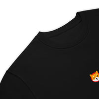 shiba inu logo crewneck black