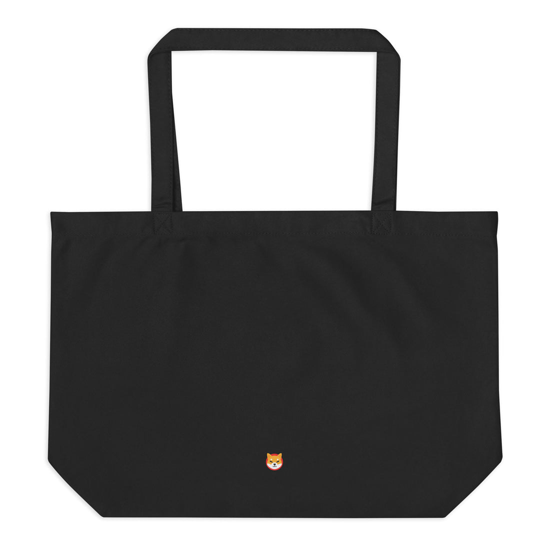 shiba inu logo tote bag black