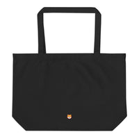shiba inu logo tote bag black