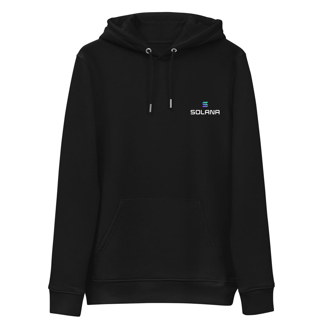 solana logo hoodie black