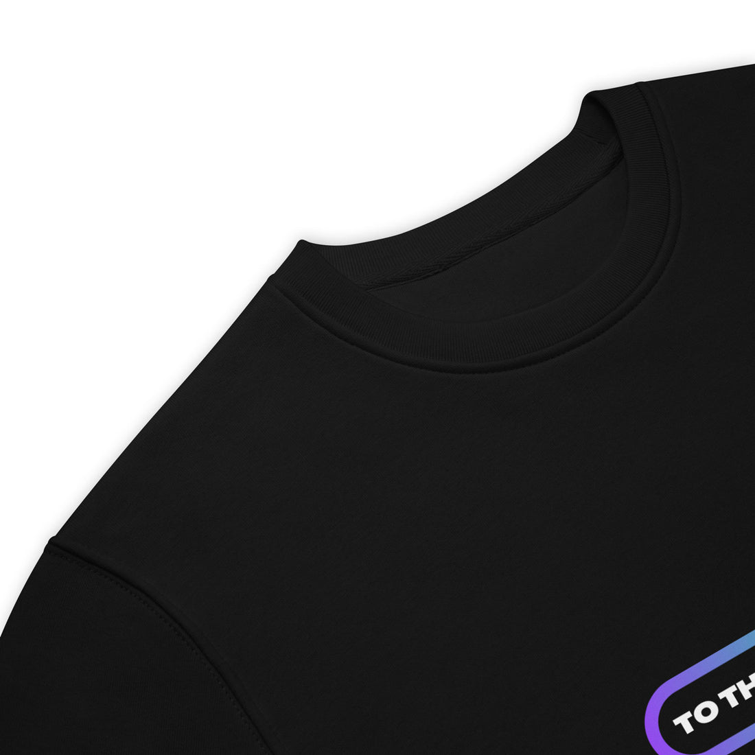 solana to the moon crewneck black