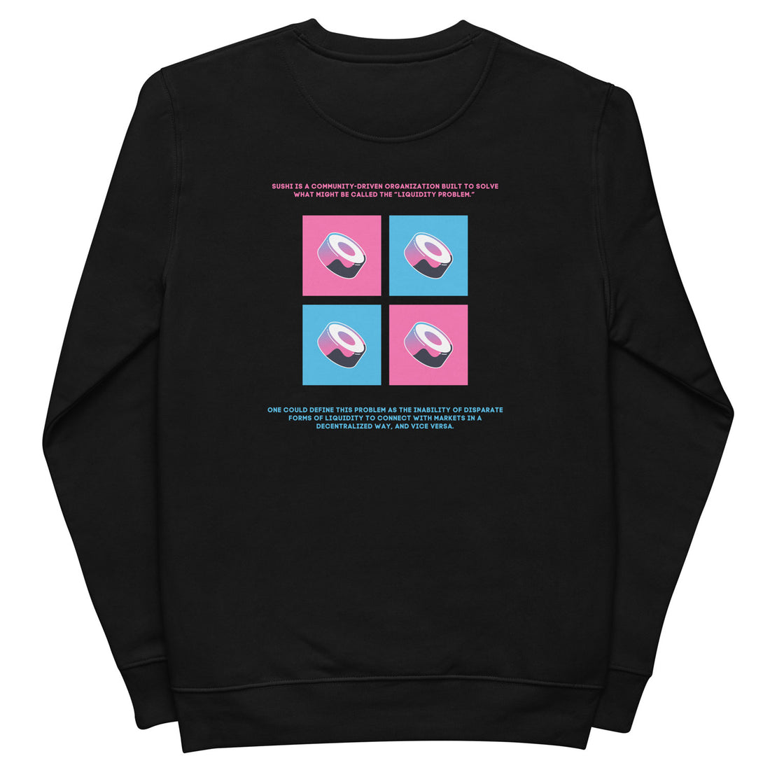 sushiswap logo crewneck black