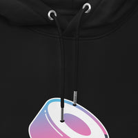 sushi swap big logo hoodie black