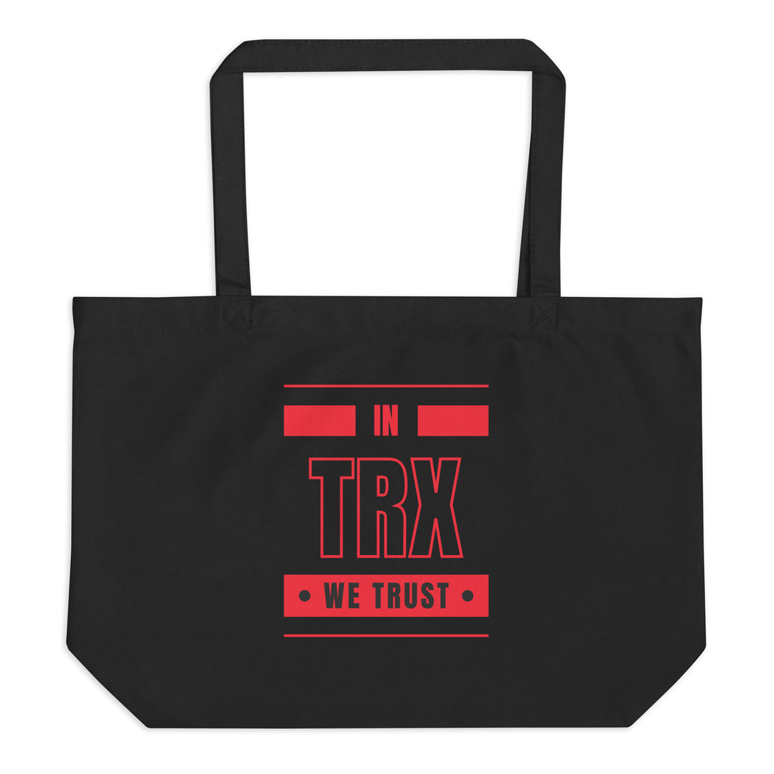 tron trx large tote bag black