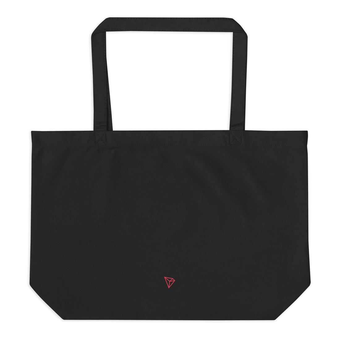 tron trx logo tote bag black