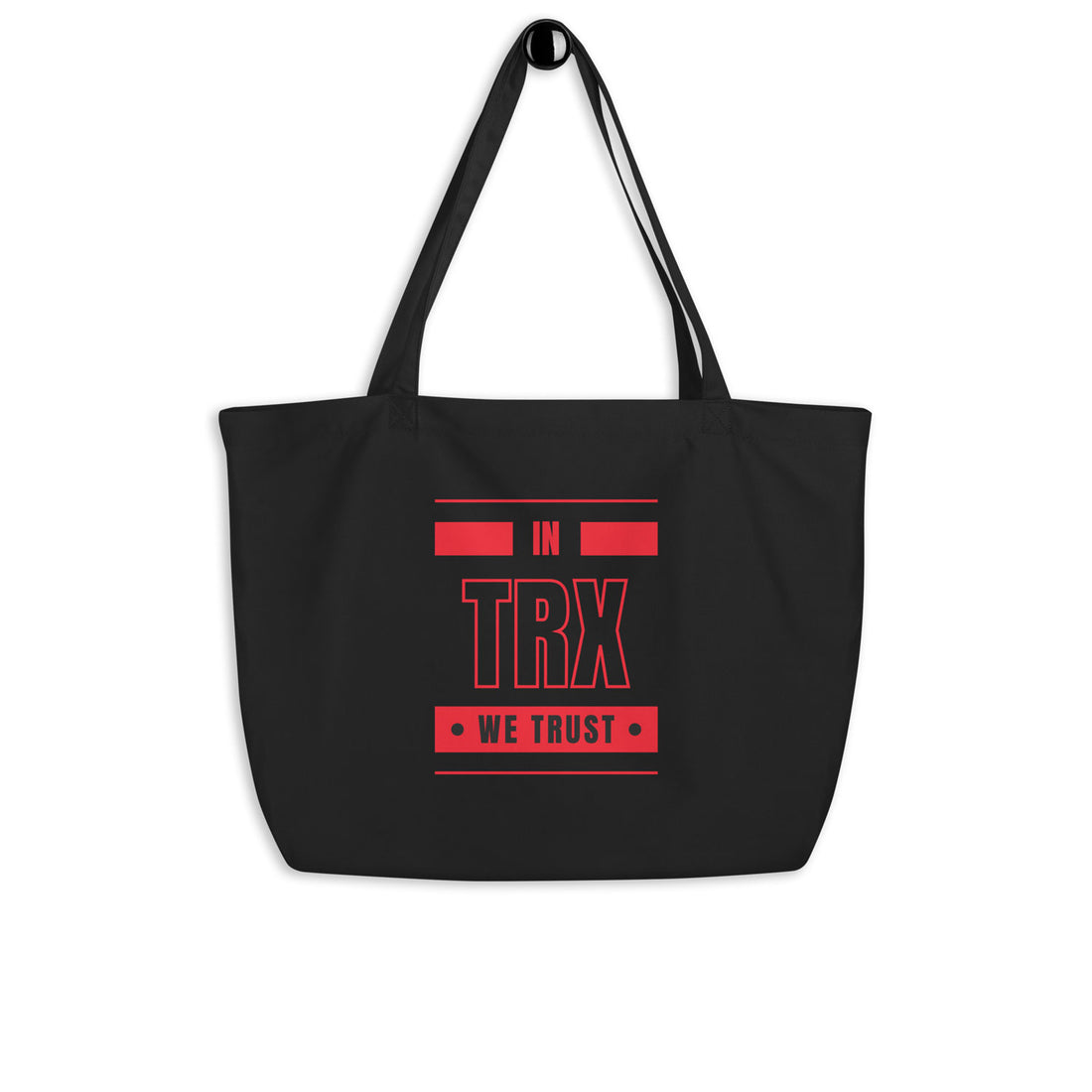 tron trx large tote bag black