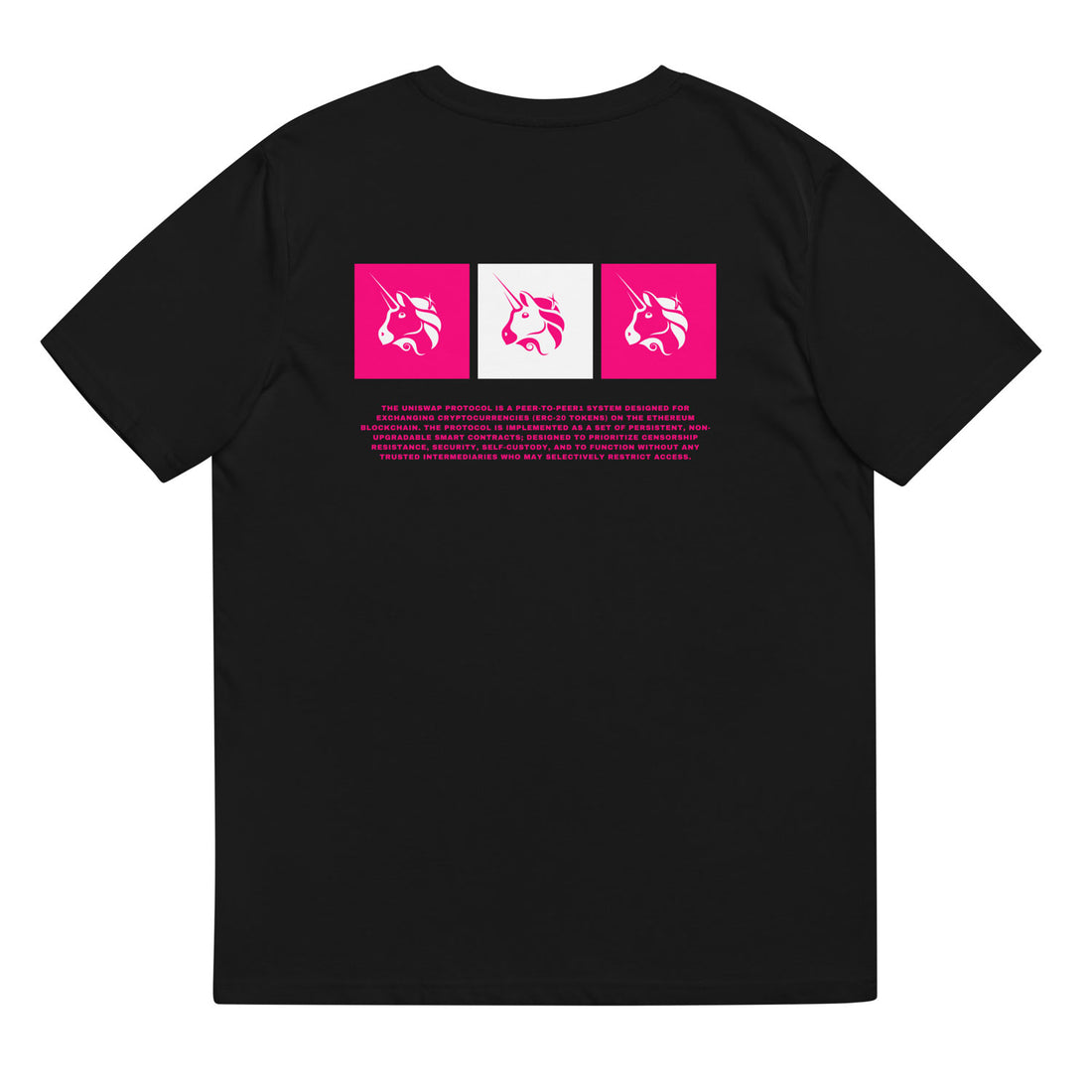 uniswap logo tshirt black