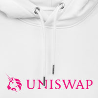 uniswap logo hoodie white