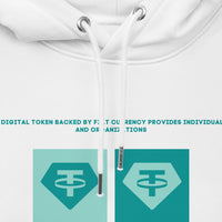 usdt logo hoodie white