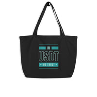usdt merch tote bag black
