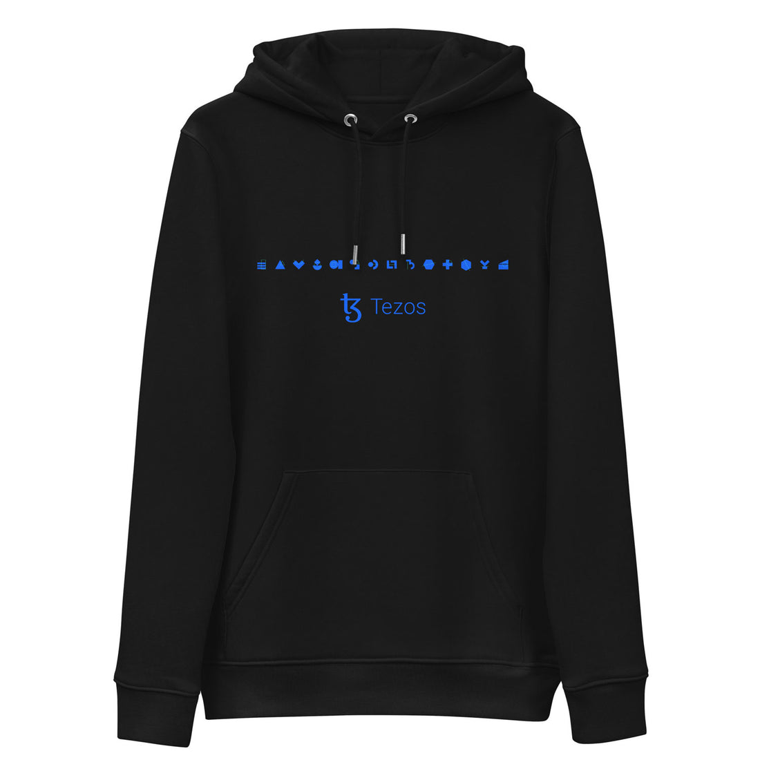 tezos black graphic logo hoodie