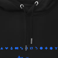 tezos black logo hoodie