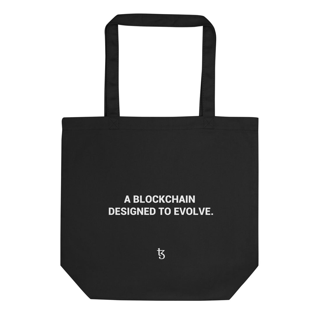 tezos logo blockchain tote bag